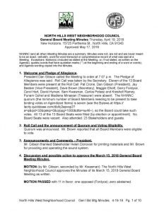 thumbnail of April 19, 2018 General Board Meetring Minutes