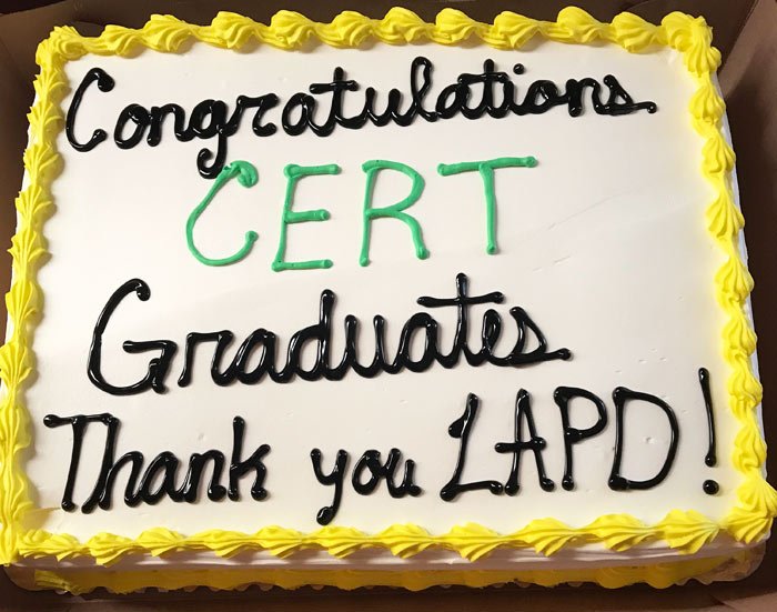 LAPD CERT Graduation Cake