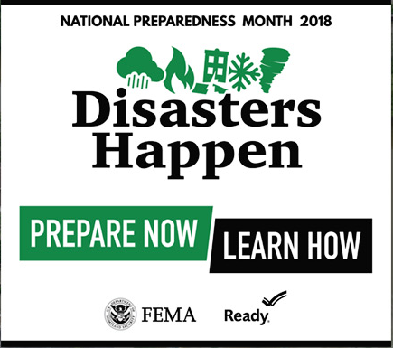 National Preparedness Month Sept 2018