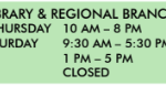 Library hours