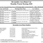 Devonshire Neighborhood Watch Schedule