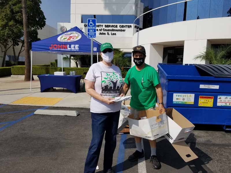 2020.09.26 Carol & David H at CD 12 Constituent Office Secure Shredding Event Representing NHWNC