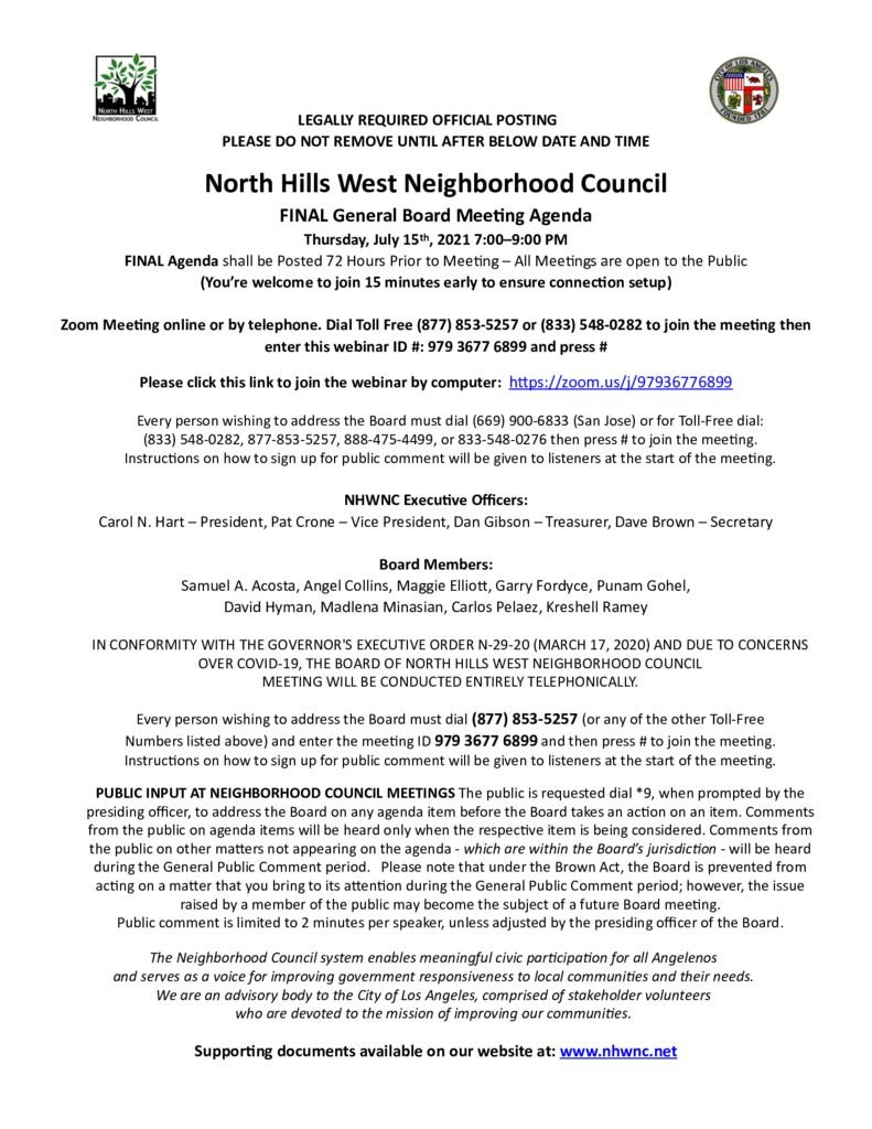 thumbnail of July 2021 GBM Agenda