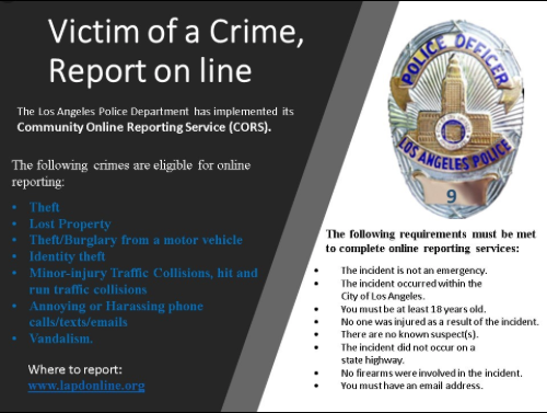 LAPD CORES flyer
