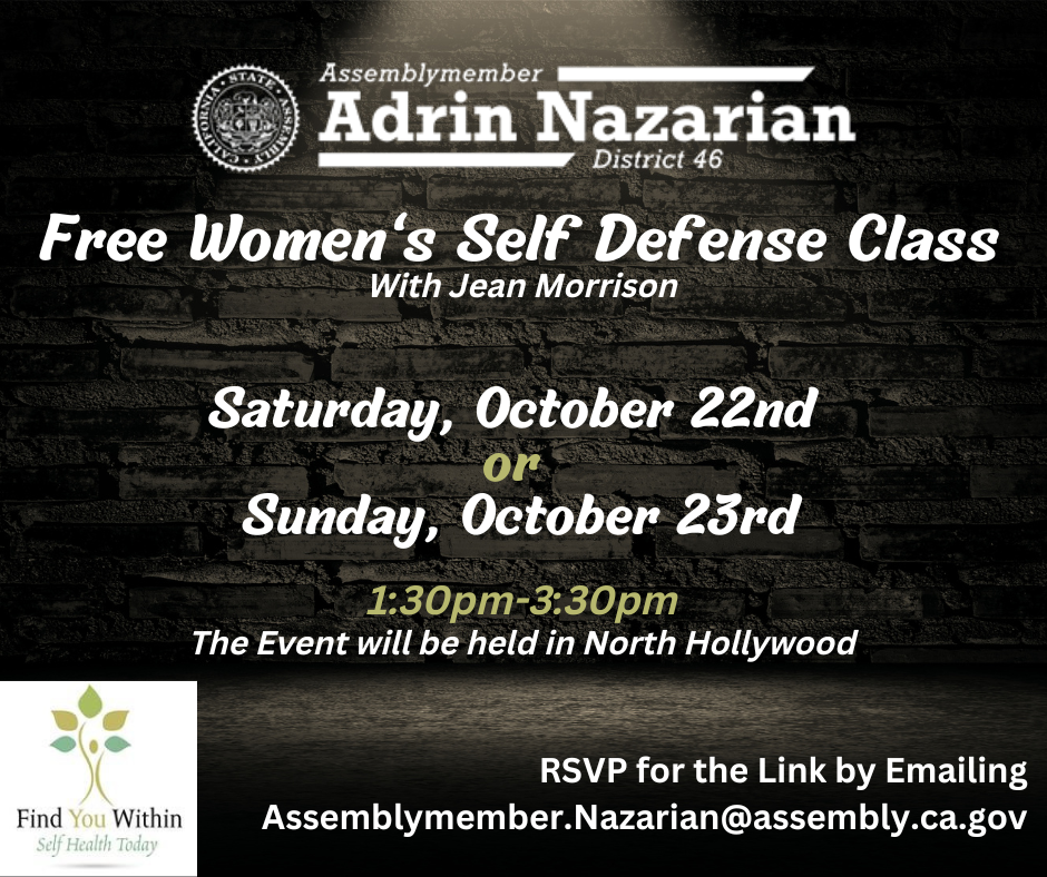 self defense class flyer
