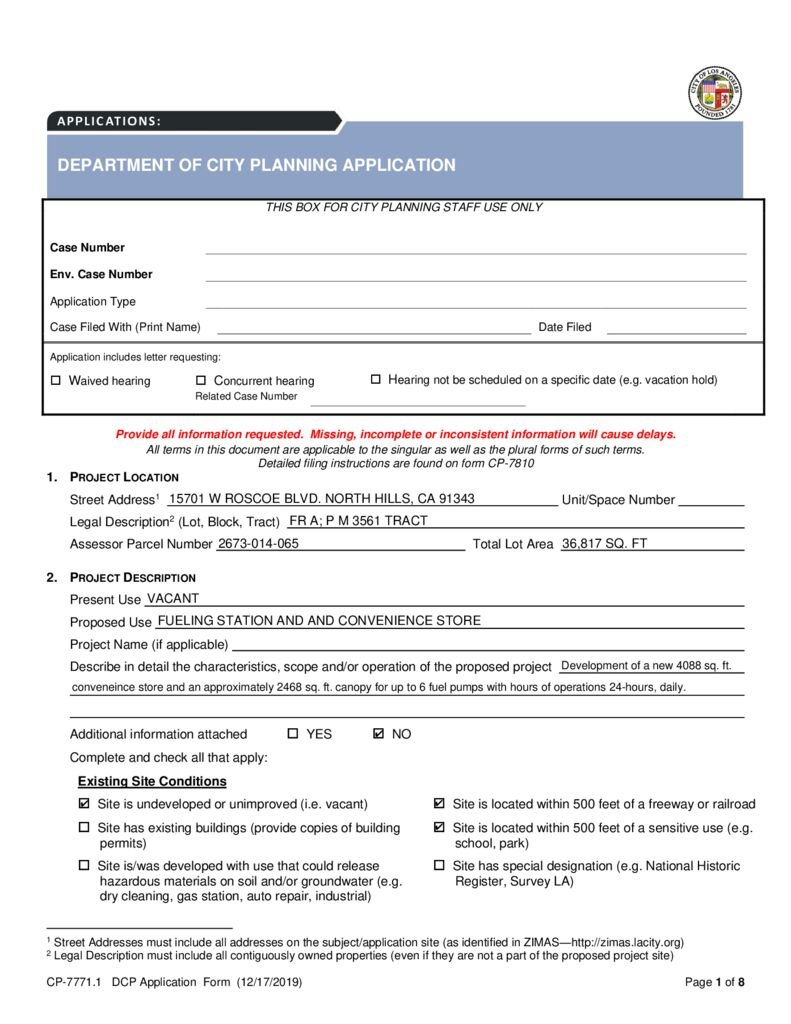 thumbnail of 15701 Roscoe – DCP Application