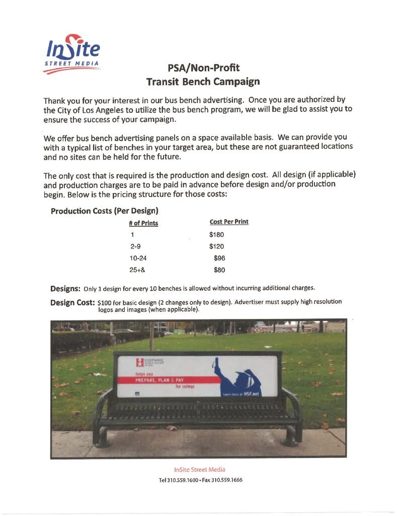 Bus Bench Ads