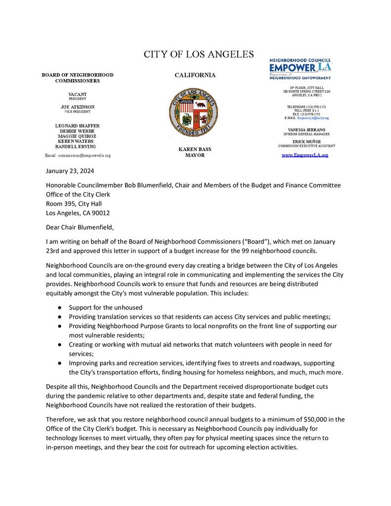 thumbnail of Draft -Letter on DONE Budget
