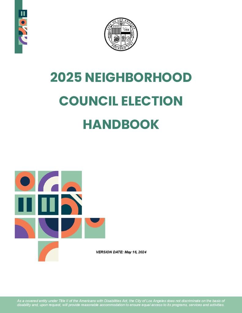 thumbnail of 2025 Neighboorhood Council Election Handbook