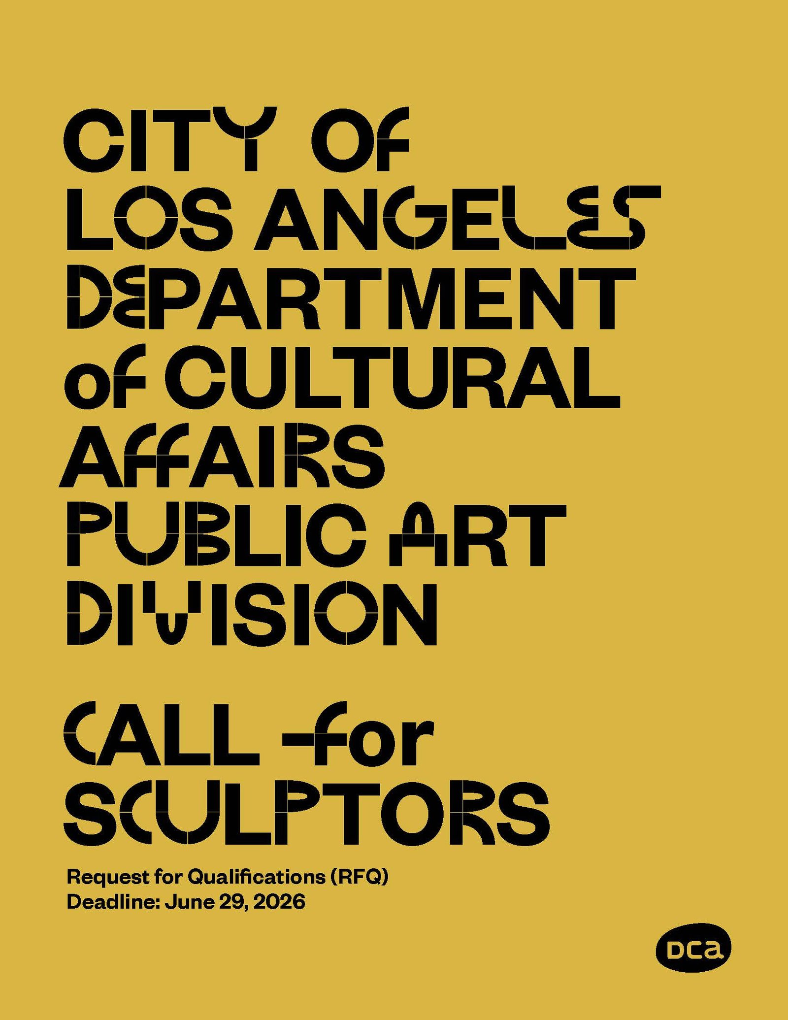 Dept of Cultural Affairs RFQ Call for Sculptors